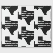 Texas Frauenrechte schwarz Geschenkpapier (Flach)