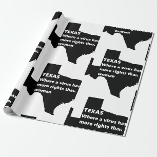 Texas Frauenrechte schwarz Geschenkpapier