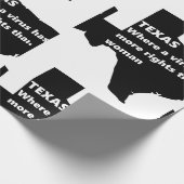 Texas Frauenrechte schwarz Geschenkpapier (Ecke)