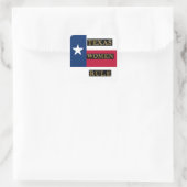 TEXAS FRAUENREGEL QUADRATISCHER AUFKLEBER (Tasche)