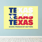 TEXAS Freundschaftsangelegenheiten Leinwanddruck (Insitu (Holzboden))