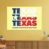 TEXAS Freundschaftsangelegenheiten Leinwanddruck (Insitu (Wohnzimmer))