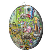 Texas Fun Map Dartscheibe (Vorderseite rechts)