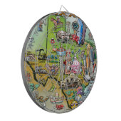 Texas Fun Map Dartscheibe (Vorderseite Links)