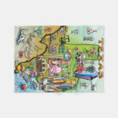 Texas Fun Map Fleecedecke (Vorderseite (Horizontal))
