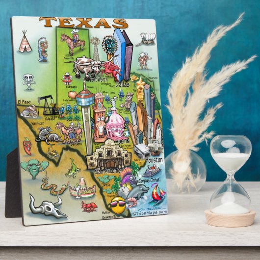 Texas Fun Map Fotoplatte (Seite)