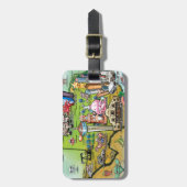 Texas Fun Map Gepäckanhänger (Vorderseite vertikal)