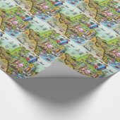 Texas Fun Map Geschenkpapier (Ecke)