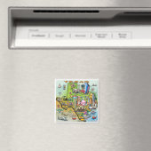 Texas Fun Map Magnet (In Situ (Geschirrspüler))