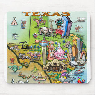 Texas Fun Map Mousepad