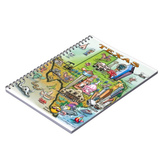 Texas Fun Map Notizblock (Linke Seite)