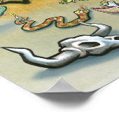 Texas Fun Map Poster (Ecke)