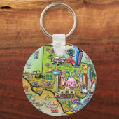 Texas Fun Map Schlüsselanhänger (Vorderseite)