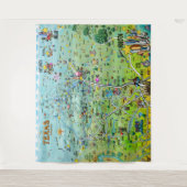 Texas Fun Map Tapestry Wandteppich (Vorderseite)