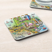 Texas Fun Map Untersetzer (Linke Seite)