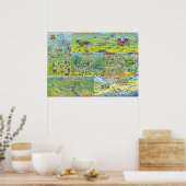 Texas Fun Maps Poster (Küche)