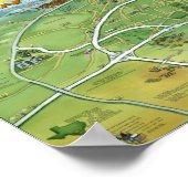 Texas Fun Maps Poster (Ecke)