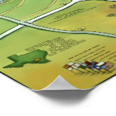 Texas Fun Maps Poster (Ecke)