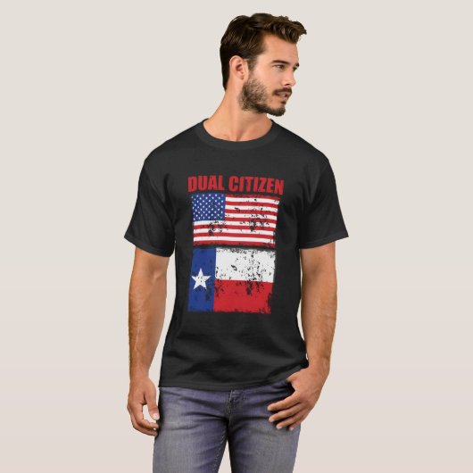 Texas Funny Dual Citizen Texan T-Shirt (Vorne ganz)
