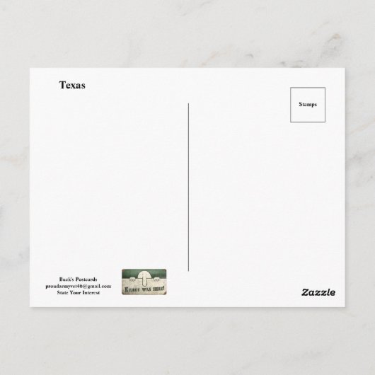 Texas Funny Postkarte (Rückseite)