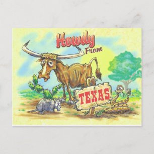 Texas Funny Postkarte