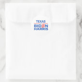 Texas für Biden Harris Runder Aufkleber (Tasche)