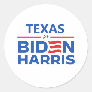 Texas für Biden Harris Runder Aufkleber
