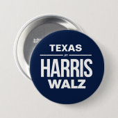 Texas für Harris Walz Button (Vorne & Hinten)