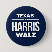 Texas für Harris Walz Button (Vorderseite)