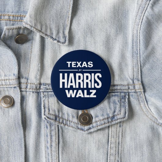 Texas für Harris Walz Button (Beispiel)