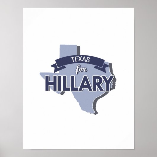 TEXAS FÜR HILLARY -.pnng Poster (Vorne)