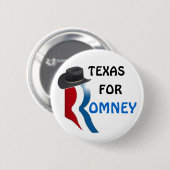Texas für Romney Button (Vorne & Hinten)