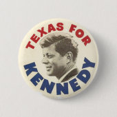 Texas für schwarzen Spaßknopf Kennedys Button (Vorderseite)