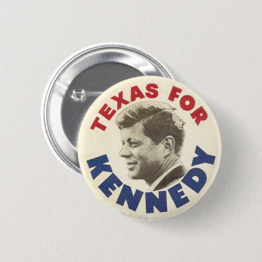 Texas für schwarzen Spaßknopf Kennedys Button (Vorne & Hinten)