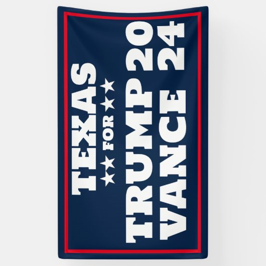 Texas für Trump Vance 2024-Banner Banner (Vertikal)
