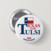 Texas für Tulsi Gabbard für Präsident 2020 Button (Vorne & Hinten)