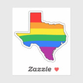 Texas Gay Pride Aufkleber (Blatt)