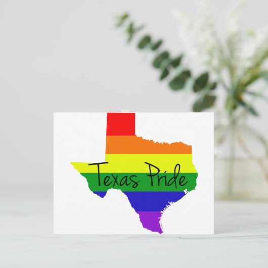 Texas Gay Pride Postkarte (Stehend Vorderseite)