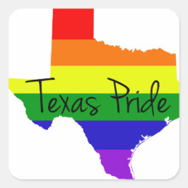 Texas Gay Pride Quadratischer Aufkleber