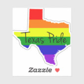Texas Gay Pride Rainbow Laptop Aufkleber (Blatt)