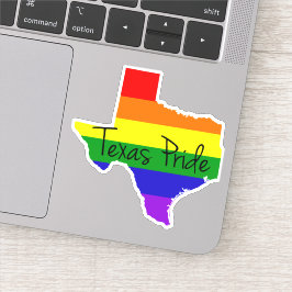 Texas Gay Pride Rainbow Laptop Aufkleber