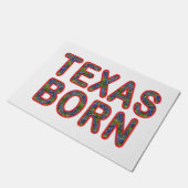 Texas Geboren Bluebonnet Fußmatte (Schrägansicht)