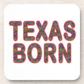 Texas Geboren Bluebonnet Getränkeuntersetzer (Vorderseite)
