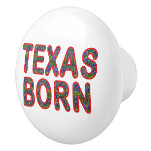 Texas Geboren Bluebonnet Keramikknauf