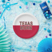 Texas Geboren Bluebonnet Pappteller (Party)