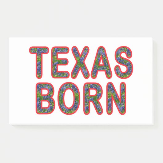 Texas Geboren Bluebonnet Post-it Klebezettel (Vorderseite)