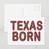 Texas Geboren Bluebonnet Postkarte (Vorne/Hinten)