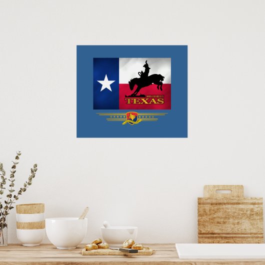 Texas Geboren & gezüchtet Poster (Küche)