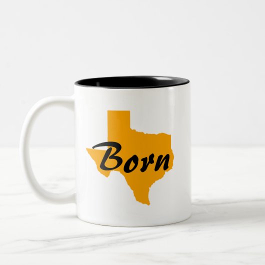 Texas Geboren, Kalifornien aufgezogen Zweifarbige Tasse (Links)