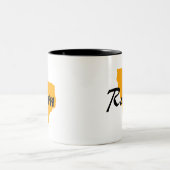 Texas Geboren, Kalifornien aufgezogen Zweifarbige Tasse (Mittel)